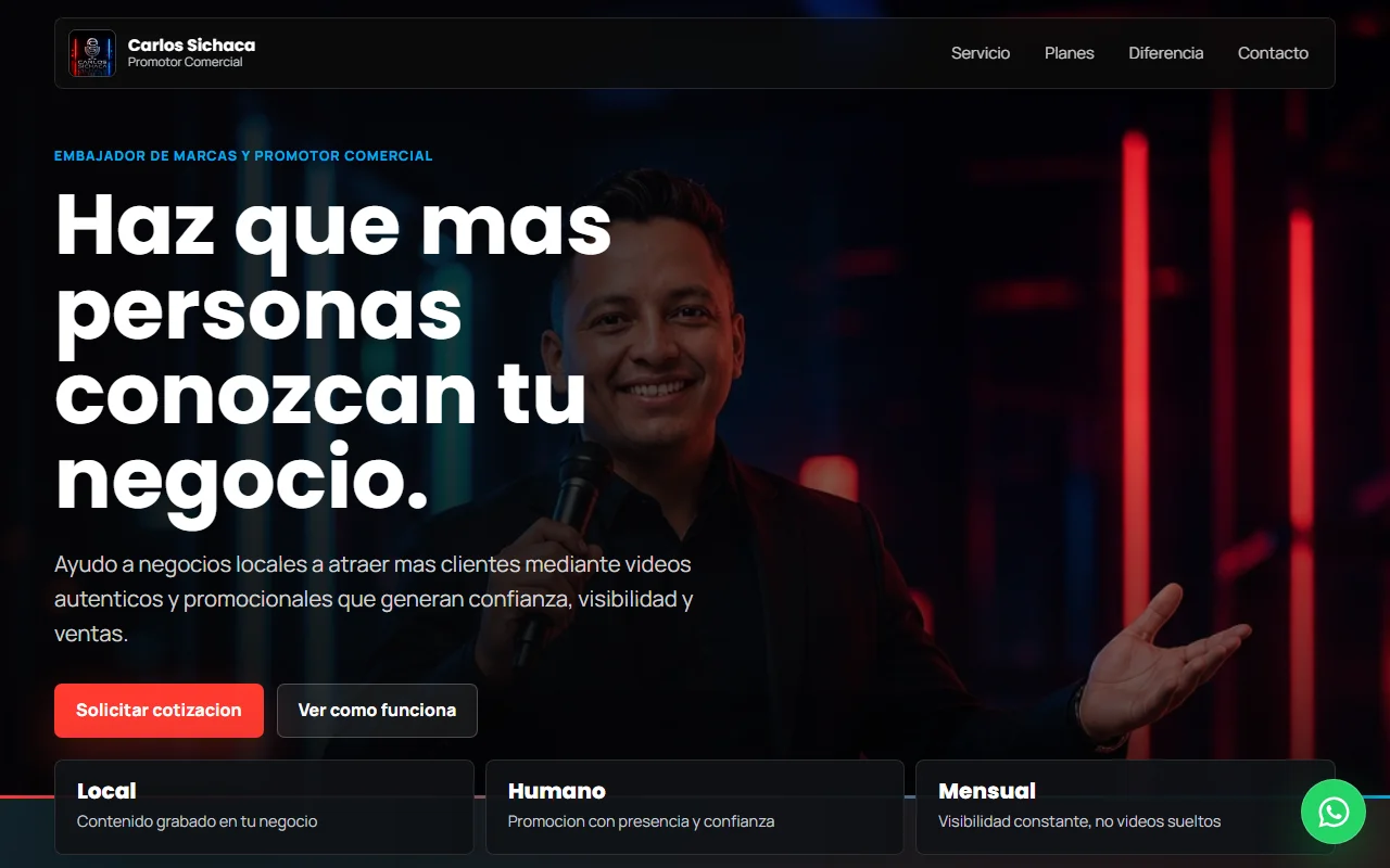 Sitio web Carlos Sichaca