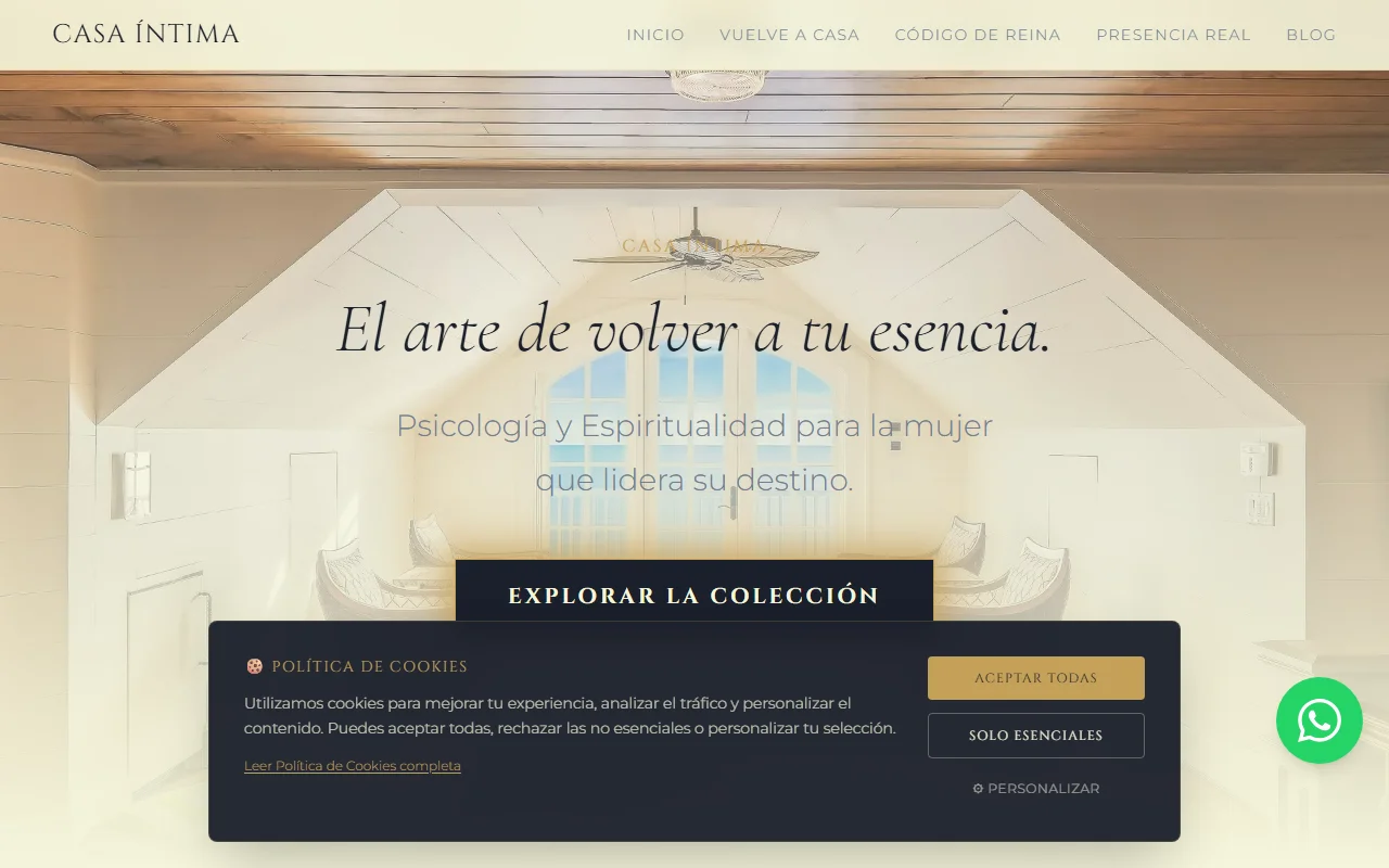 Sitio web Casa Íntima