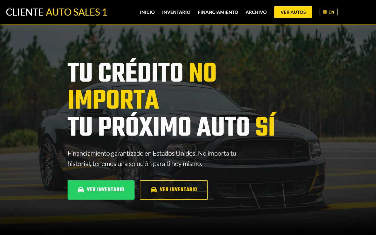 Sitio web Cliente Auto Sales 1